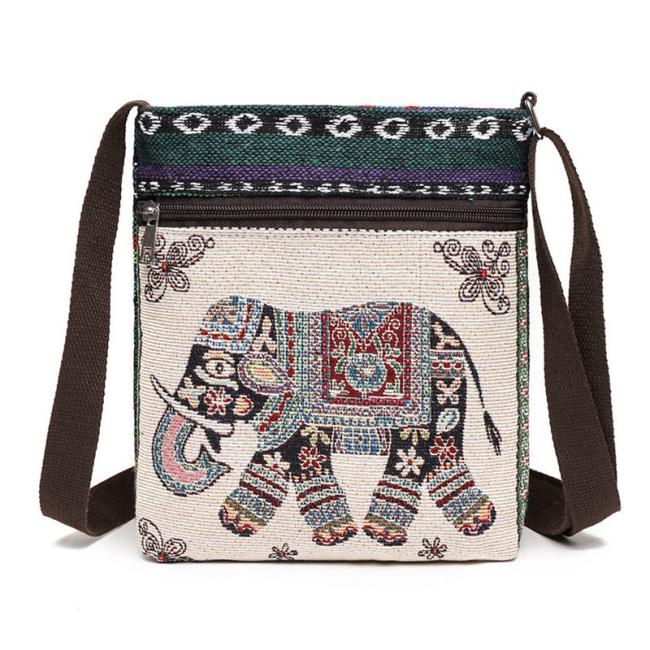 Bags | Elephant Butterfly Embroidered Canvas Tote Bag Shoulder Bag Crossbody Bag Accessories Bags