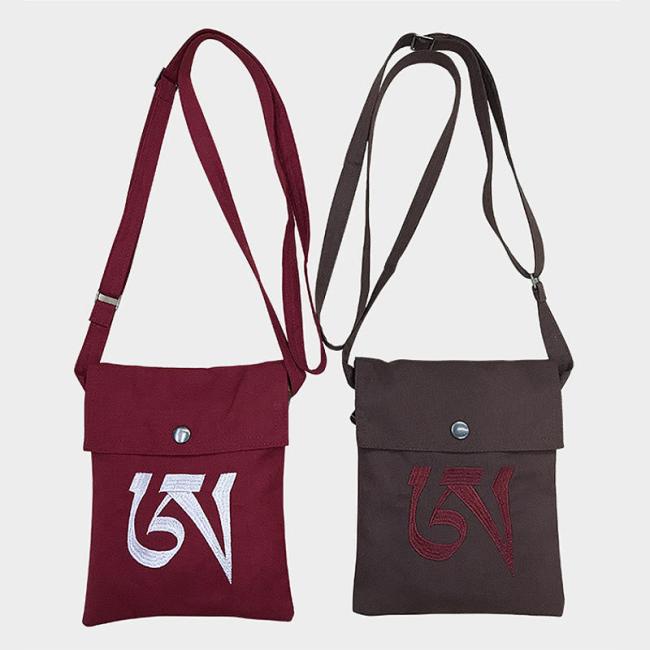 Bags | Handmade OM Mantra Embroidered Spiritual Mind Practice Cotton Crossbody Bag Shoulder Bag Cellphone Bag Accessories Bags