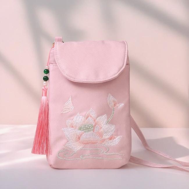 Bags | Small Embroidered Flowers Crossbody Bag Shoulder Bag Double Layer Cellphone Bag Accessories Bags