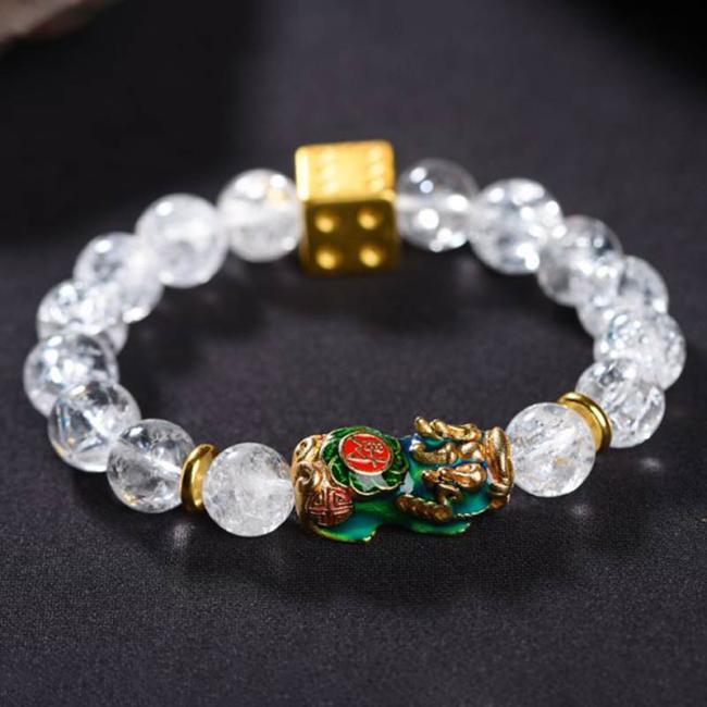 Bracelets | Color-Changing Pixiu White Crystal Dice Wealth Bracelet Bracelets Bracelets