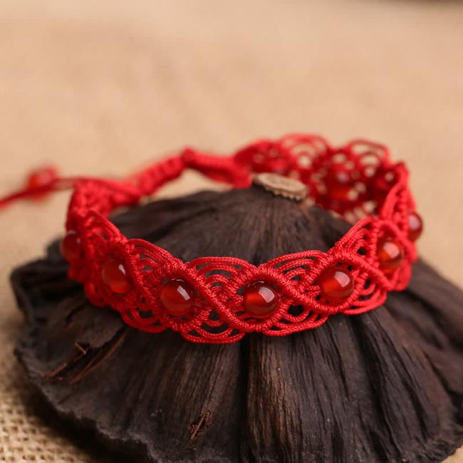 Bracelets | Red Agate Confidence Red String Bracelet Bracelets Bracelets