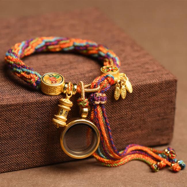 Bracelets | Tibetan Om Mani Padme Hum Dreamcatcher Luck Colorful Reincarnation Knot String Bracelet Bracelets Bracelets