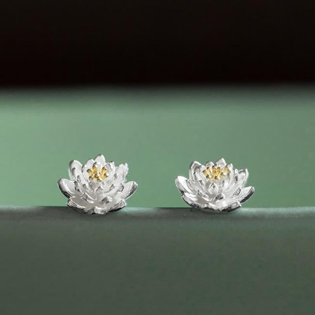 Earrings | 925 Sterling Silver Lotus Flower Balance Earrings Earrings Earrings