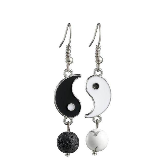 Earrings | Hematite Yin Yang Balance Drop Earrings Earrings Earrings