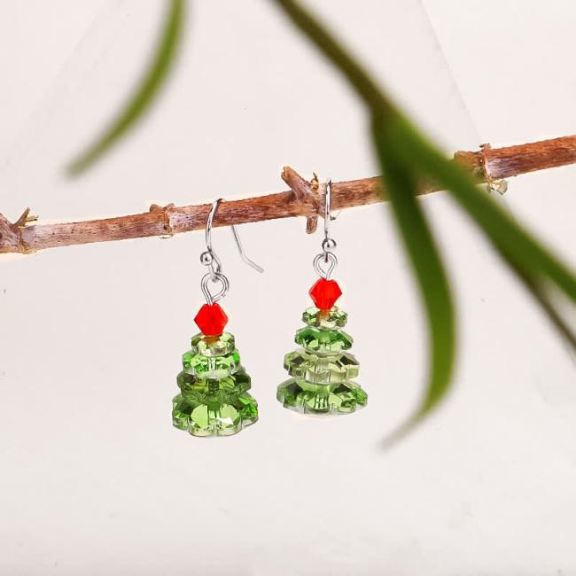 Earrings | Various Crystals Christmas Tree Amethyst Peace Healing Drop Earrings Earrings Earrings