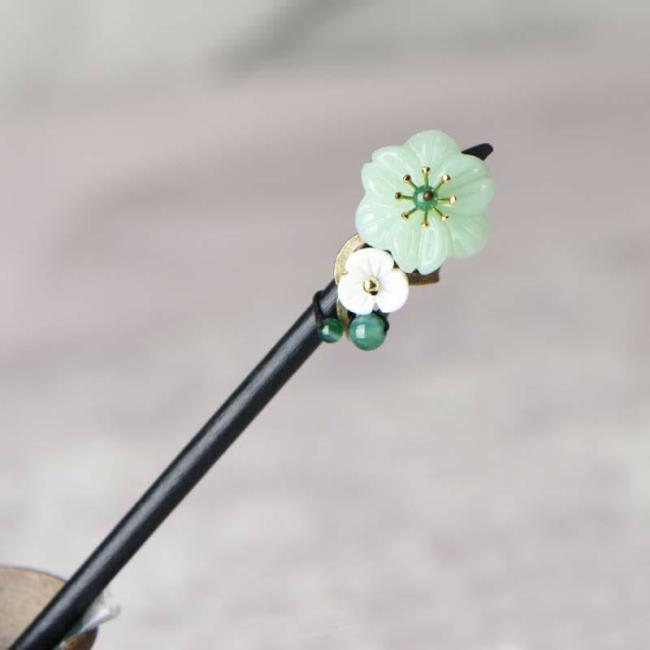 Hairpin | Green Aventurine Flower Agate Positivity Hairpin Decoration Hairpin Hairpin