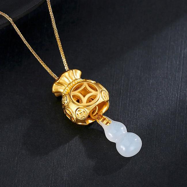 Necklaces & Pendants | Auspicious Feng Shui Money Bag Jade Pendant Necklace Jewelry Necklaces & Pendants