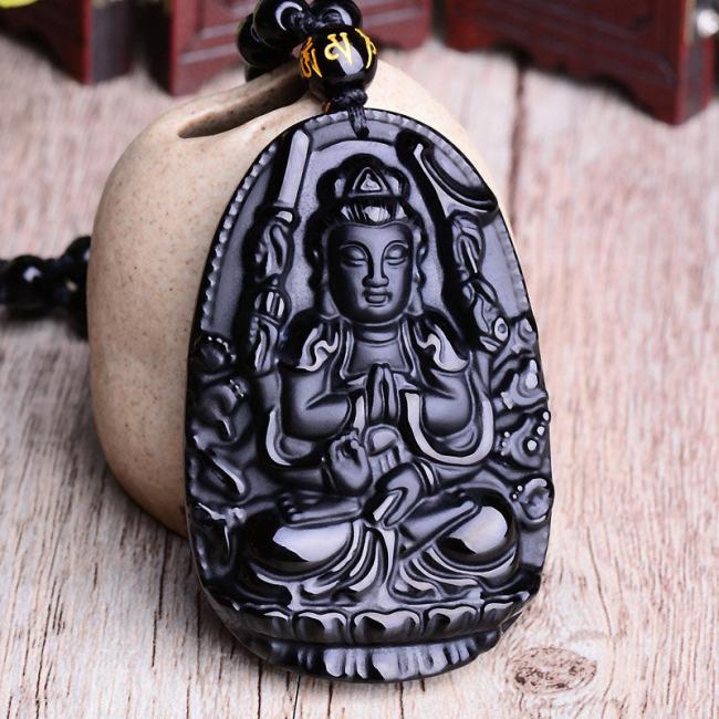 Necklaces & Pendants | Chinese Zodiac Obsidian Buddha Amulet Protection Pendant Necklace Jewelry Necklaces & Pendants