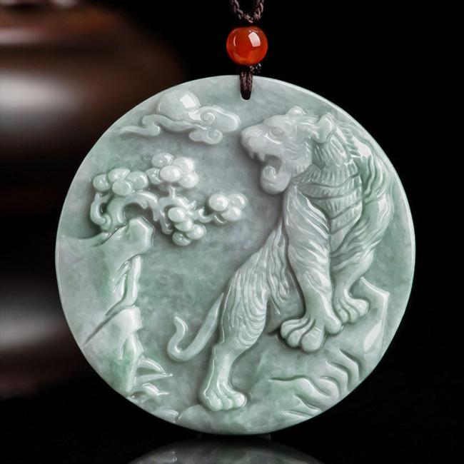 Necklaces & Pendants | Chinese Zodiac Tiger Jade Protection Necklace String Pendant Jewelry Necklaces & Pendants