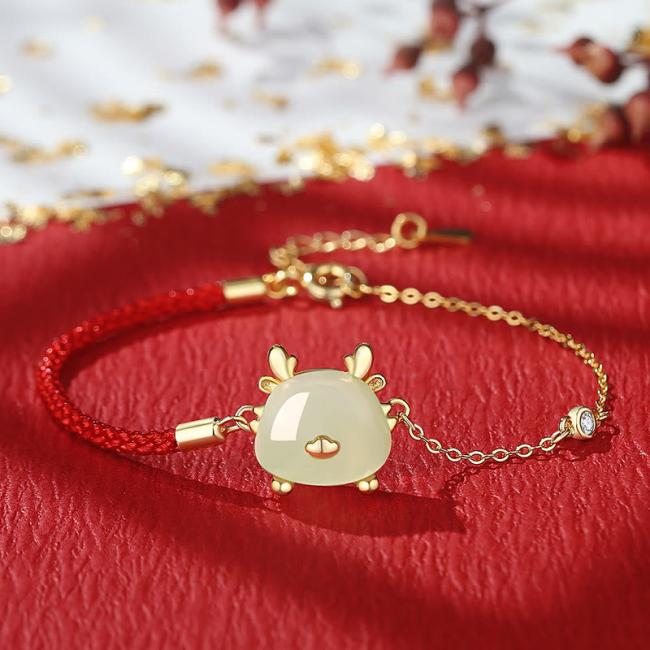 Necklaces & Pendants | ❗❗❗A Flash Sale- 925 Sterling Silver Natural Hetian Jade Red Agate Cute Dragon Protection Success Bracelet Necklace Pendant Earrings Earrings Earrings