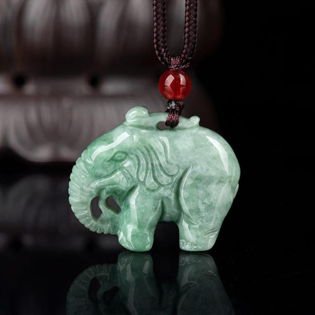 Necklaces & Pendants | Elephant Jade Luck Strength Necklace String Pendant Jewelry Necklaces & Pendants