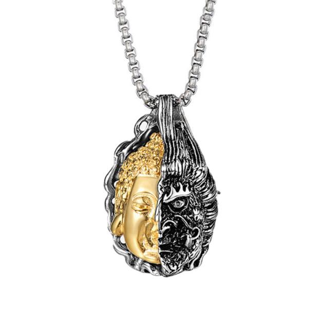 Necklaces & Pendants | Half Buddha Half Devil Powerful Necklace Jewelry Necklaces & Pendants