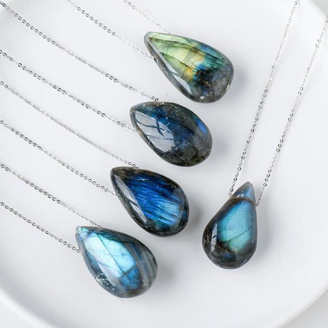 Necklaces & Pendants | Labradorite Water Drop Support Healing Necklace Pendant Jewelry Necklaces & Pendants