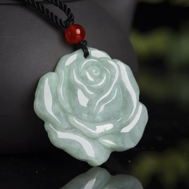 Necklaces & Pendants | Lotus Pattern Jade Abundance Prosperity Necklace String Pendant Jewelry Necklaces & Pendants