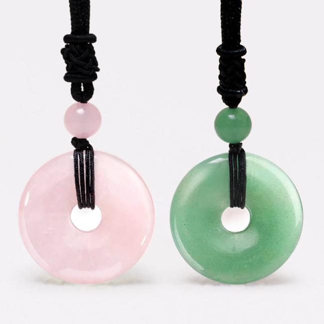 Necklaces & Pendants | Lucky Coin Pendant Healing Crystal Gemstone Necklace Jewelry Necklaces & Pendants