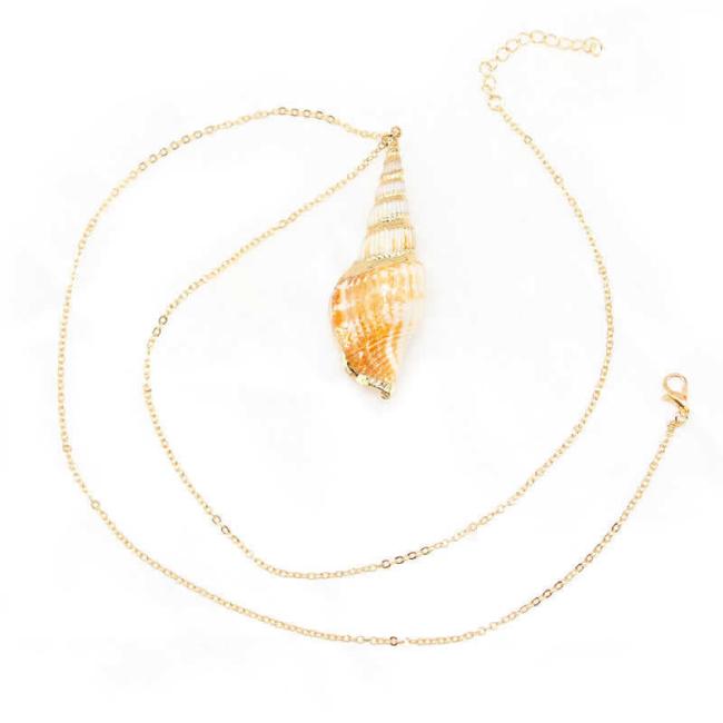 Necklaces & Pendants | Natural Shankha Conch Shell Seashell Lucky Necklace Pendant Jewelry Necklaces & Pendants