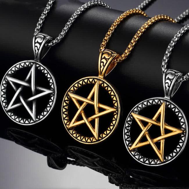 Necklaces & Pendants | Pentagram Titanium Steel Balance Necklace Pendant Jewelry Necklaces & Pendants