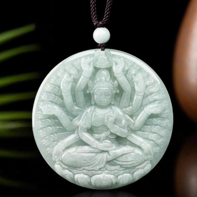 Necklaces & Pendants | Thousand-Hand Kwan Yin Avalokitesvara Jade Blessing String Necklace Pendant Jewelry Necklaces & Pendants