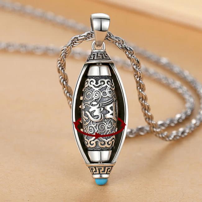 Necklaces & Pendants | Tibet Om Mani Padme Hum Protection Necklace Rotatable Pendant Jewelry Necklaces & Pendants