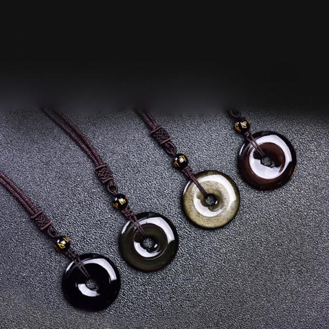 Necklaces & Pendants | Tibetan Obsidian Protection Necklace Jewelry Necklaces & Pendants