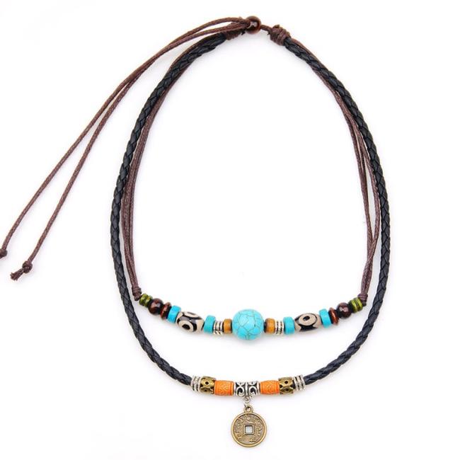 Necklaces & Pendants | Turquoise Dzi Bead Protection Necklace Jewelry Necklaces & Pendants