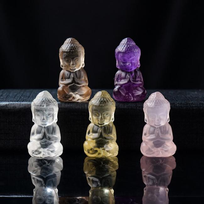 Necklaces & Pendants | Various Crystal Amethyst Pink Crystal White Crystal Citrine Buddha Carved Spiritual Healing Necklace Pendant Decoration Jewelry Necklaces & Pendants