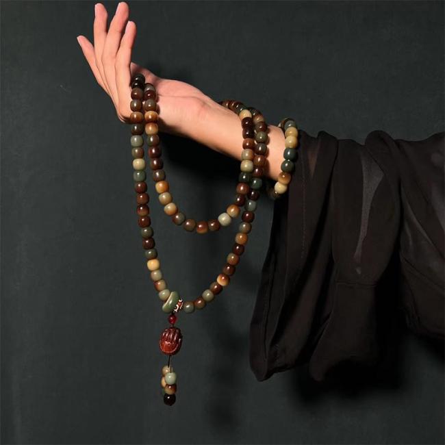 Wrist Malas | 108 Mala Beads Bodhi Seed Peace Wisdom Bracelet Wrist Mala Pocket Mala Bodhi Seed Malas Bodhi Seed Malas