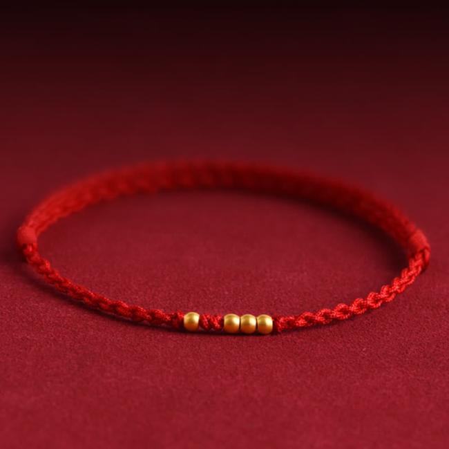 Bracelets | 999 Gold Beads Luck Braided Protection Couple Bracelet Bracelets Bracelets