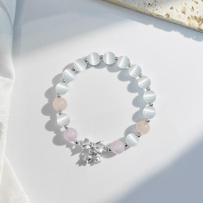 Bracelets | Cat’s Eye Lavender Amethyst Rosette Charm Bracelet Bracelets Bracelets