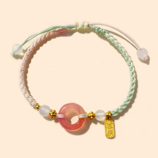 Bracelets | Peace And Joy Agate Peace Buckle Auspicious Handmade Braided Bracelet Bracelets Bracelets