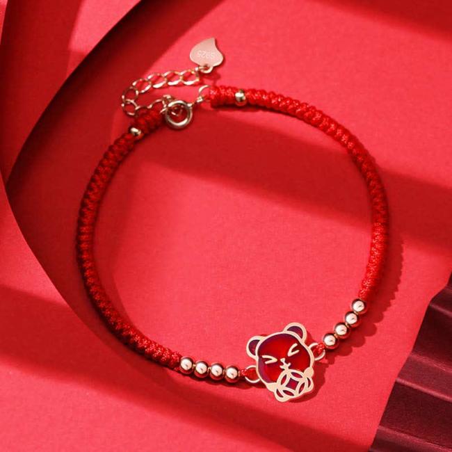 Bracelets | 925 Sterling Silver Chinese Zodiac Luck Faith Discolor Red String Bracelet Bracelets Bracelets