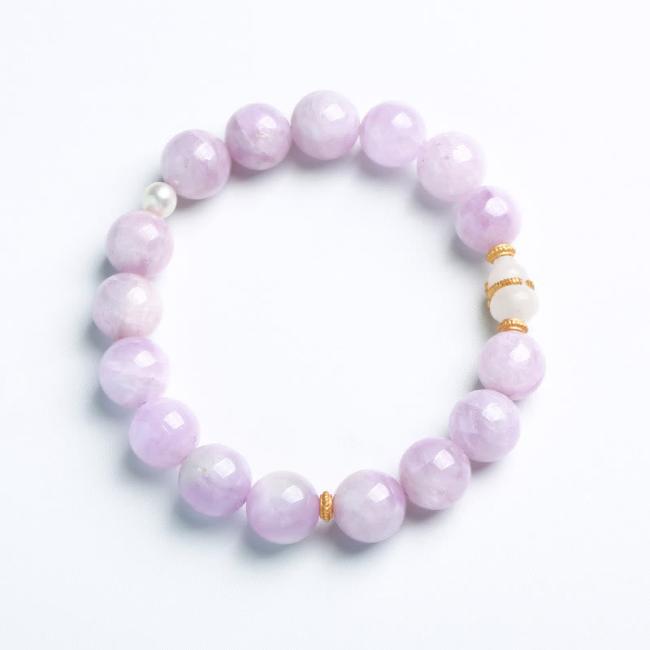 Bracelets | Kunzite Hetian White Jade Gourd Love Spiritual Growth Bracelet Bracelets Bracelets