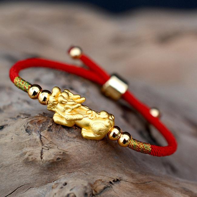 Bracelets | 24K Gold-Plated PiXiu Luck Red String Bracelet Bracelets Bracelets