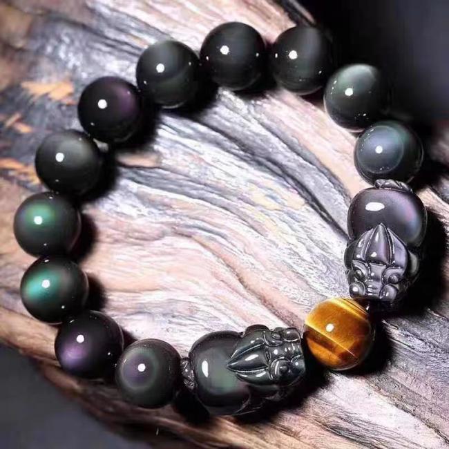 Bracelets | FengShui PiXiu Rainbow Obsidian Healing Bracelet Bracelets Bracelets