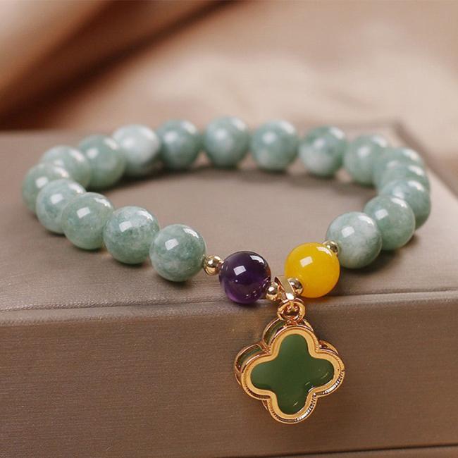 Bracelets | Jade Four Leaf Clover Luck Bracelet Bracelets Bracelets